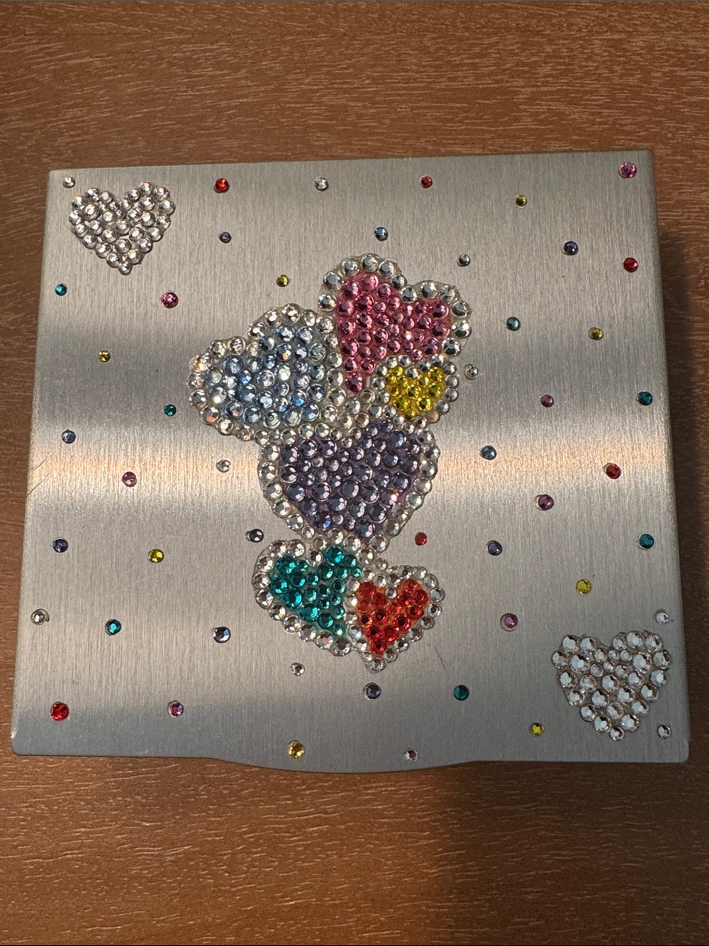 Swarovski Embellished Note Pad Holder in Heart Design